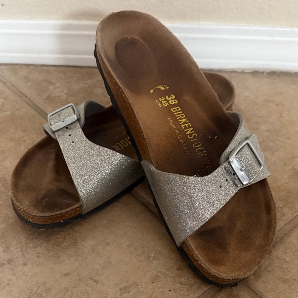 Birkenstock Metallic Sandals 38 with Buckle